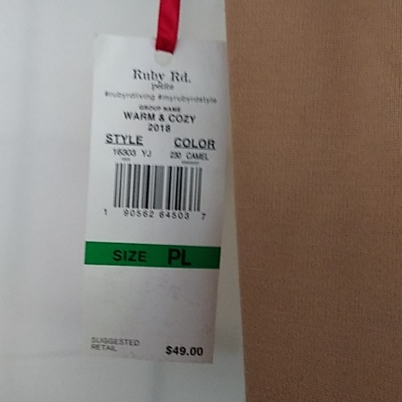 Ruby Rd beige knit slacks - Picture 3 of 3